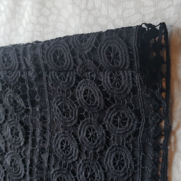 Loft Black Lace Skirt Size 12 - Picture 3 of 10